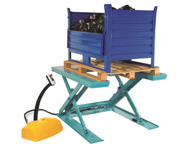 Table élévatrice plate A8.U avec plate-forme à profil en U, utilisable sans fosse, charge maximale 1000 kg