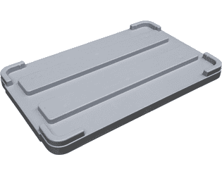 CEMO Deckel aus HDPE - Zubehör für Logistikboxen und Altbatterie-Boxen, grau