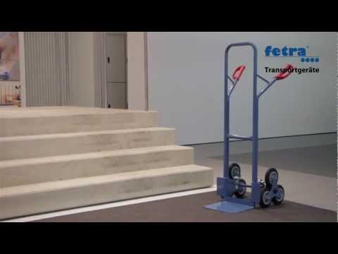 Fetra Treppenkarre Stahl, 2 dreiarmige Rad-Sterne, 200 kg Tragkraft