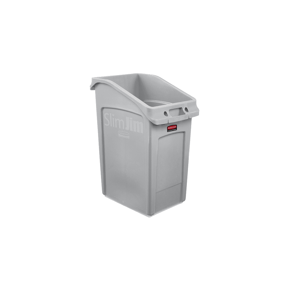 Poubelle Slim Jim sous le comptoir, gris, capacité 87 litres, 560 x 400 x 762 mm