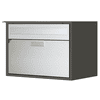 Huber Boîte aux lettres Alu 400 en aluminium avec rebord anti-pluie, plusieurs couleurs disponibles