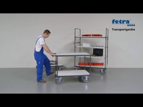 Fetra ESD-Tischwagen, rechteckige Ladeflächen, in diversen Ausführungen