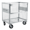 Caisse grillagée chariot en acier, pour la collecte de déchets, 1260 x 780 x 1170 mm, 800 litres