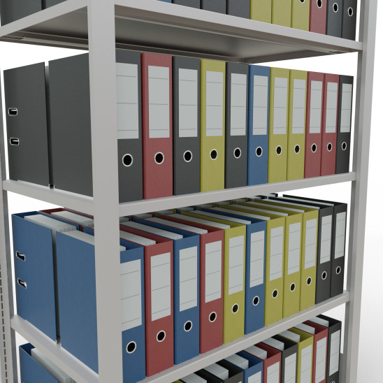 Schulte Büroregal Stecksystem MULTIplus150, beidseitig nutzbar