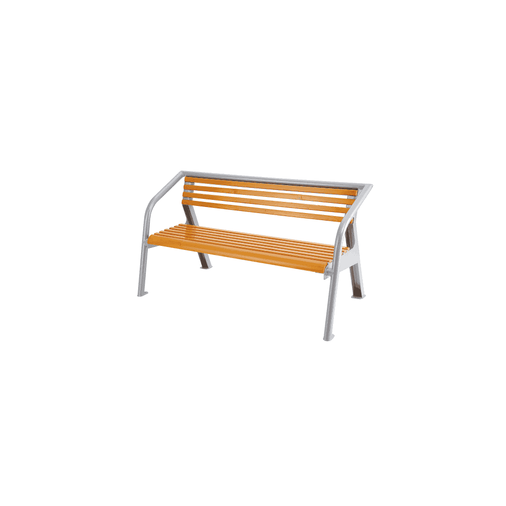 Banc de jardin en bois et acier galvanisé à chaud
