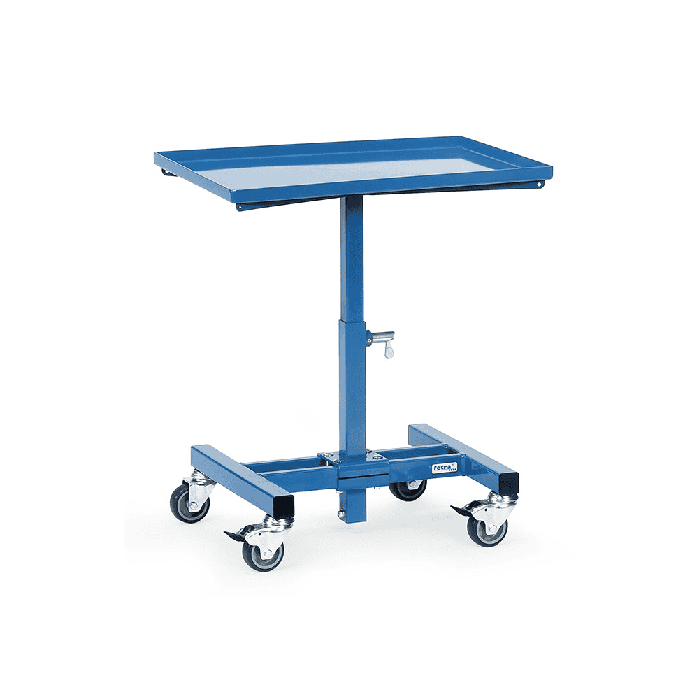 Fetra Materialständer, höhenverstellbar, brilliantblau RAL 5007, LxB 605 x 405 mm