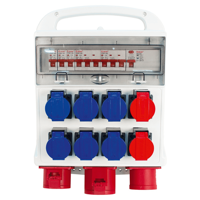Steffen Distributeur de courant de chantier 32 A, 10 prises de courant, IP44 / IP55