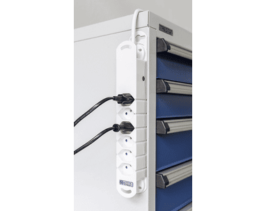 Steffen Steckdosenleiste VARIABL, 6 x T13 Steckdosen, mit Kaltgerätestecker C14 (T113), 3 m Kabel, in 2 Farben
