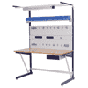 Bedrunka+Hirth Arbeitsplatzsystem workraster mit Multi-Wand-Aufbau und Unterhängeblock, BxTxH 1500 x 800 x 2070 mm