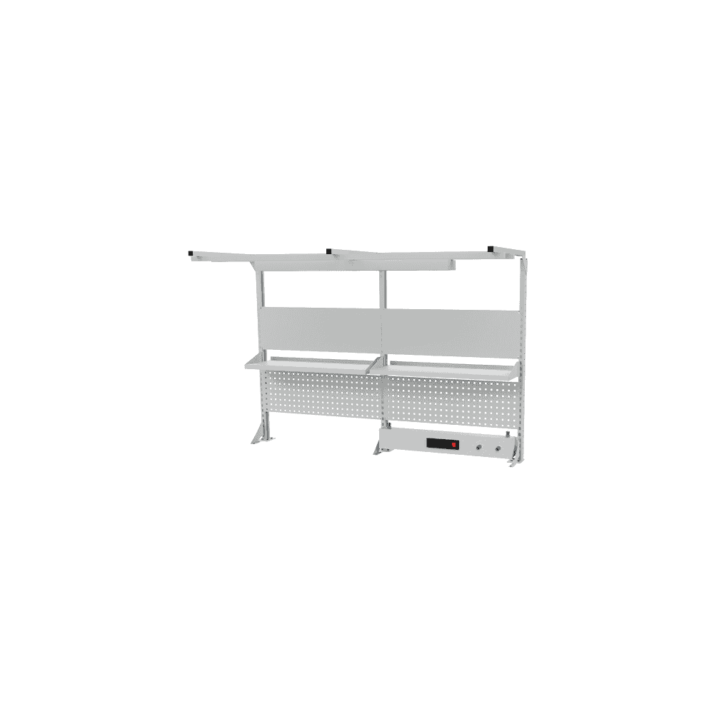 Bedrunka+Hirth Multi-Wand-Aufbau mit Lochwand und Magnetwand, 2000 x 1250 mm, zwei Ausführungen