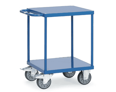 Chariot à plateaux en tôle d'acier, capacité de charge totale 500 kg, 737 x 609 x 860 mm