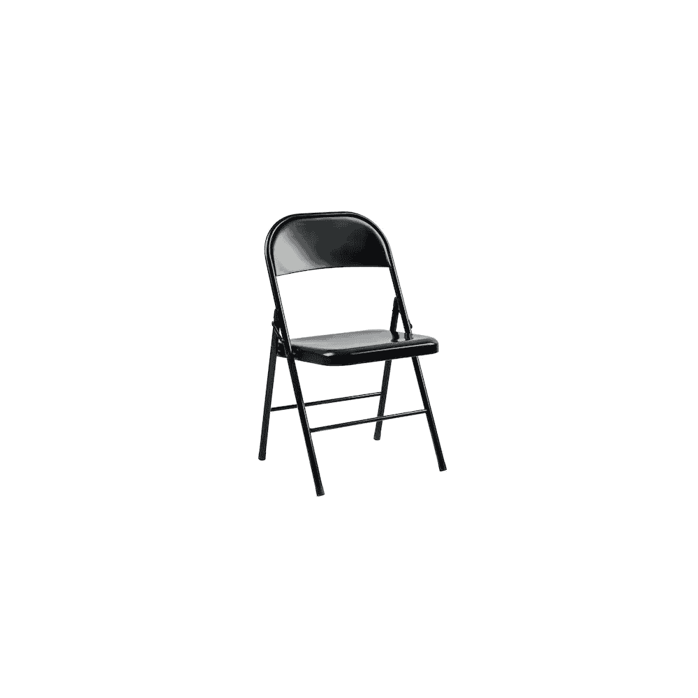 Chaise visiteur Arws F10 en métal, pliable, noire, lot de 4 pièces