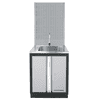 KRAFTWERK SANITORY Unterschrank mit Edelstahlspülbecken, BxTxH 680 x 615 x 1962 mm