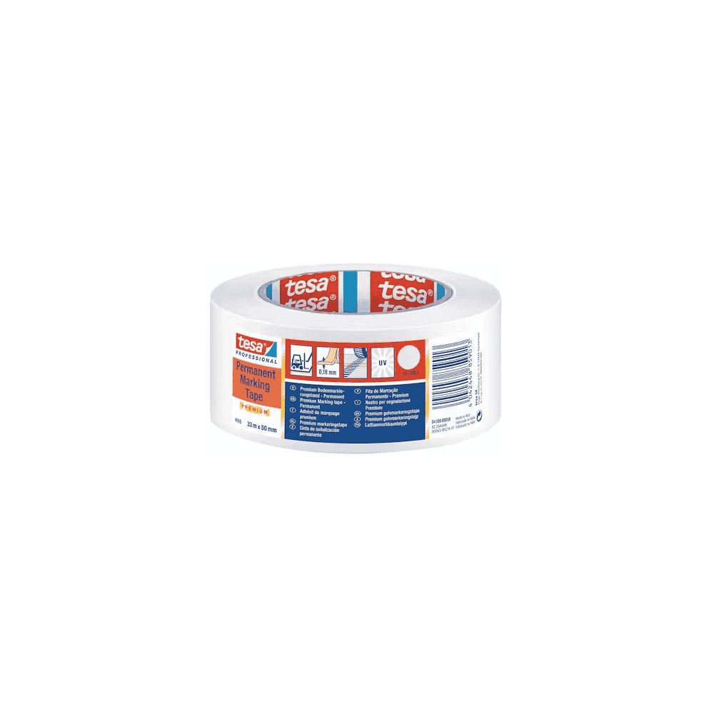 Bodenmarkierungsband Premium Tesa 4169, PVC, 50 mm x 33 m, in 2 Farben