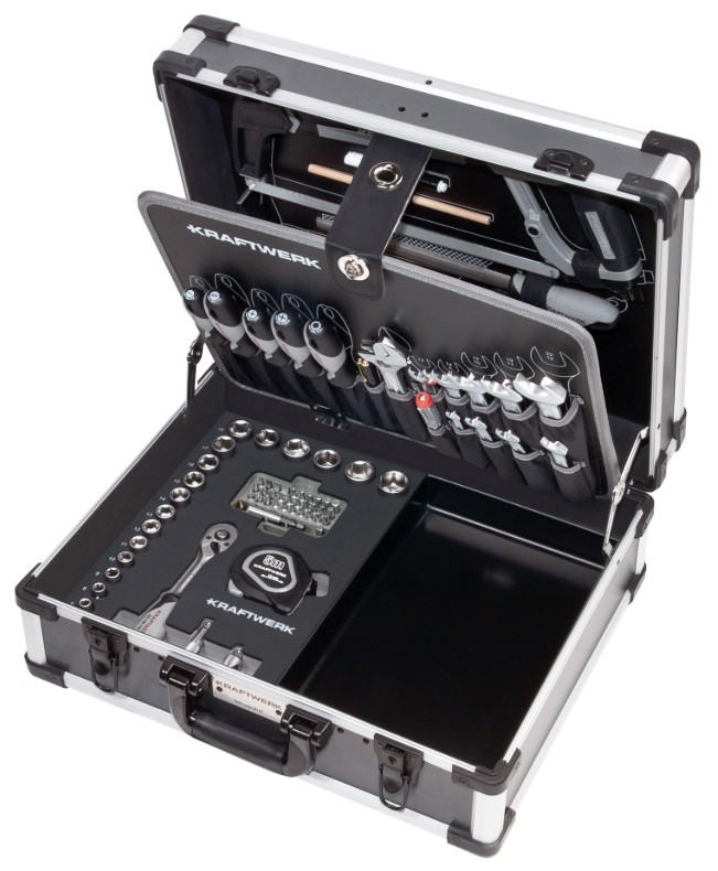 KRAFTWERK BASIC LINE Werkzeugkoffer B147 3/8“ mit Kunststoffschale, inkl. Werkzeug, 97-teilig