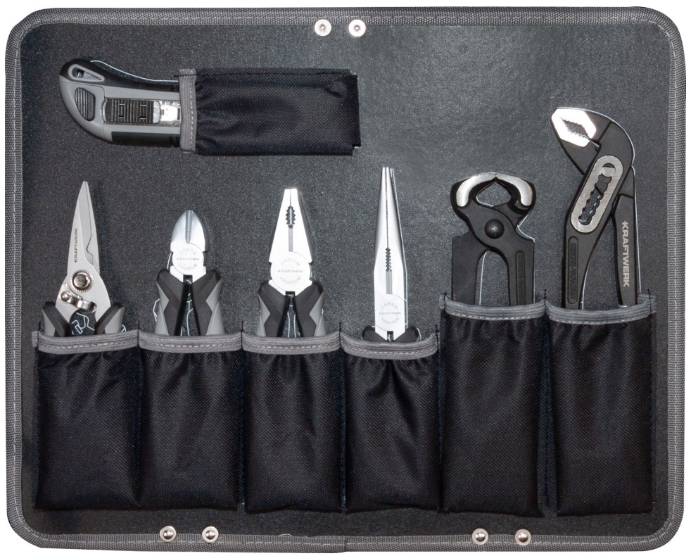 KRAFTWERK BASIC LINE Werkzeugkoffer B147 3/8“ mit Kunststoffschale, inkl. Werkzeug, 97-teilig