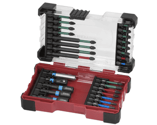 KRAFTWERK Bit Box Profi Impact Control 1/4", 29-teilig, S2-Stahl Impact-Torsionsbits, PH/PZ/TX