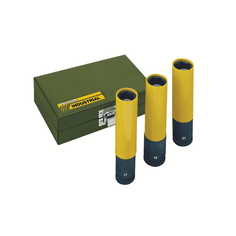 Proxxon IMPACT jeu de clés à douilles 1/2", modèle extra-long, 130 mm, 3 pièces