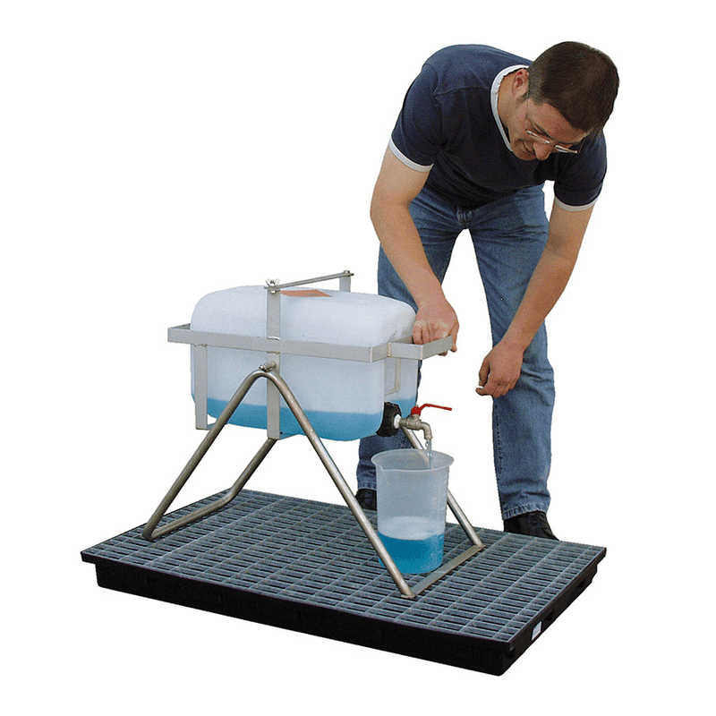 Chevalet inox pour bidon jusqu’à 30 litres