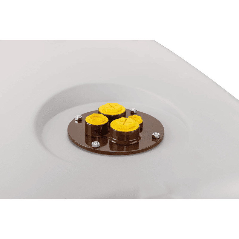 Domdeckel (Stahl) mit 4 Gewindemuffen - Zubehör für CUBE Profitank Schmierstoff Slimline