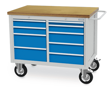 Bedrunka+Hirth établi mobile, R 18-24, 9 tiroirs, l x p x h 1200 x 750 x 995 mm