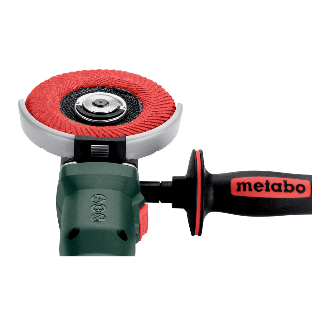 Metabo Meuleuse d'angle à tête plate à batterie WVBF 18 LTX BL 15-125 Quick, 18 V (Solo) avec metaBOX 165 L