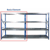 Fachbodenregal Komplettset M50, Gesamttraglast 2800 kg, in zwei Ausführungen