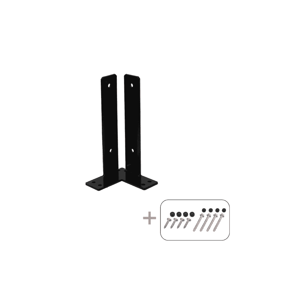 PLUS Pergola Daylife aus Holz, Schwarz RAL 9005, Modell 5, BxTxH 1980 x 1980 x 2180 mm