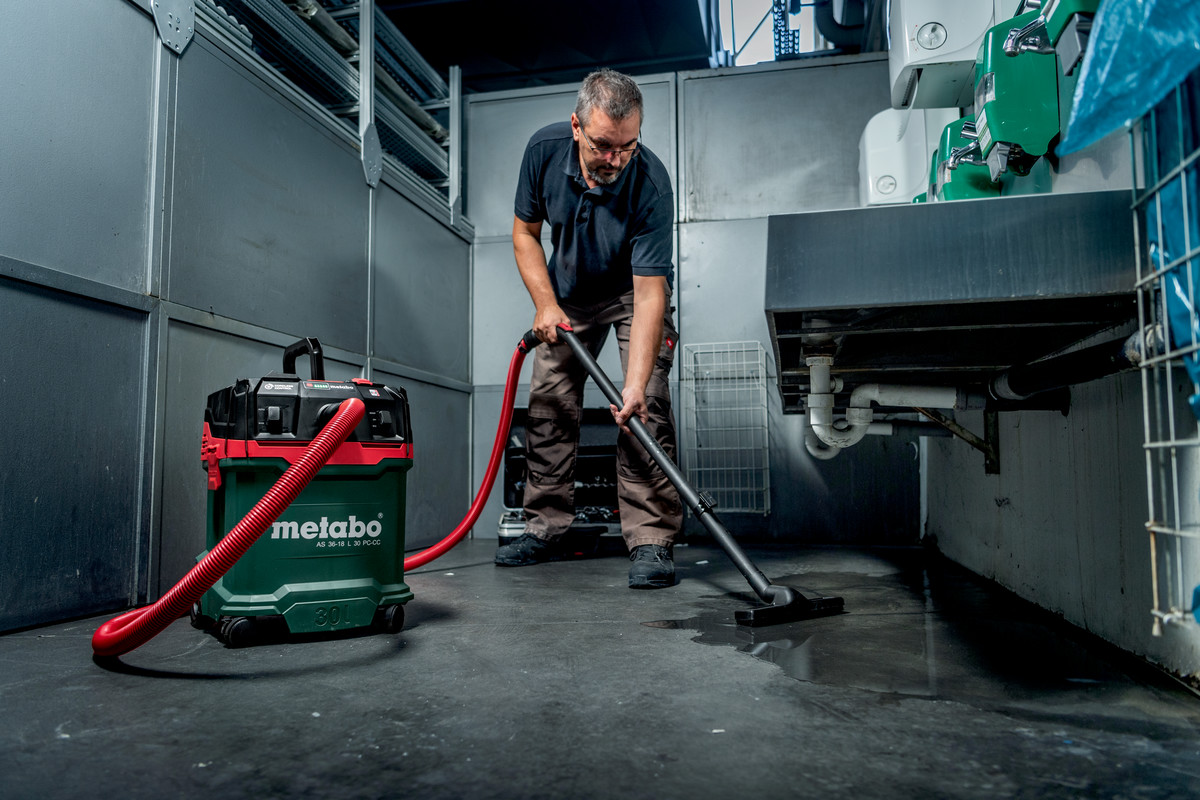 Metabo Akku-Sauger AS 36-18 L 30 PC-CC, 18 V mit manueller Filterabreinigung und CordlessControl