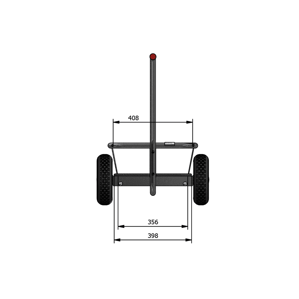 Fetra Handwagen feuerverzinkt für den Aussenbereich, Plattform 690 x 356 mm