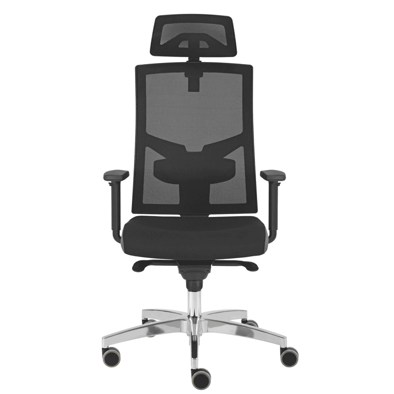Bürodrehstuhl Lilie mit Netzrücken, stufenlos höhenverstellbar, 500 x 450 mm
