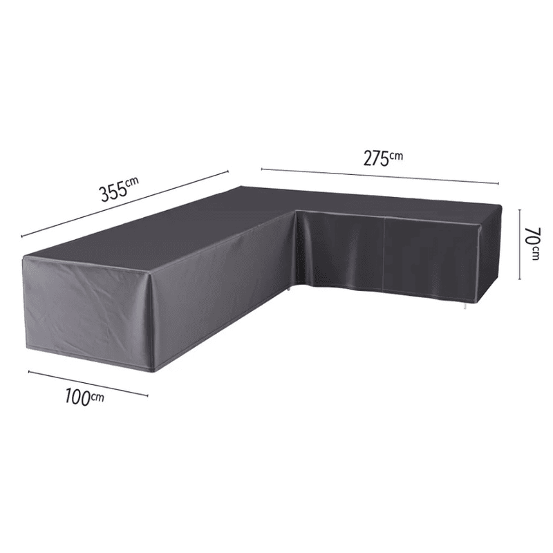 Platinum AeroCover Housse de protection Lounge en forme de L, à droite, angle de 90°, LxLxLxH 3550 x 2750 x 1000 x 700 mm