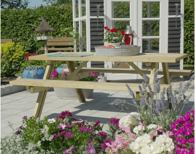 PLUS Kombi-Gartenmöbel, drei Farben, mit oder ohne Rückenlehne, verschiedene Breiten
