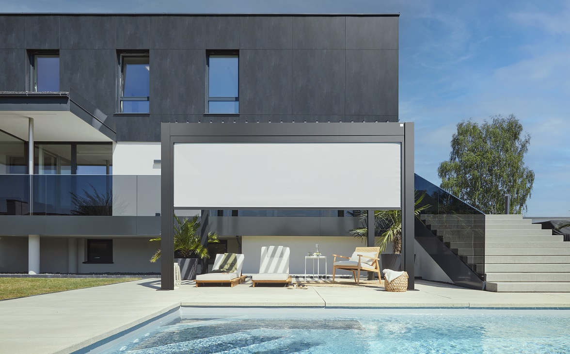 Biohort Sonnenschutzrollo elektrisch - Zubehör zu Pergola, in 3 Farben