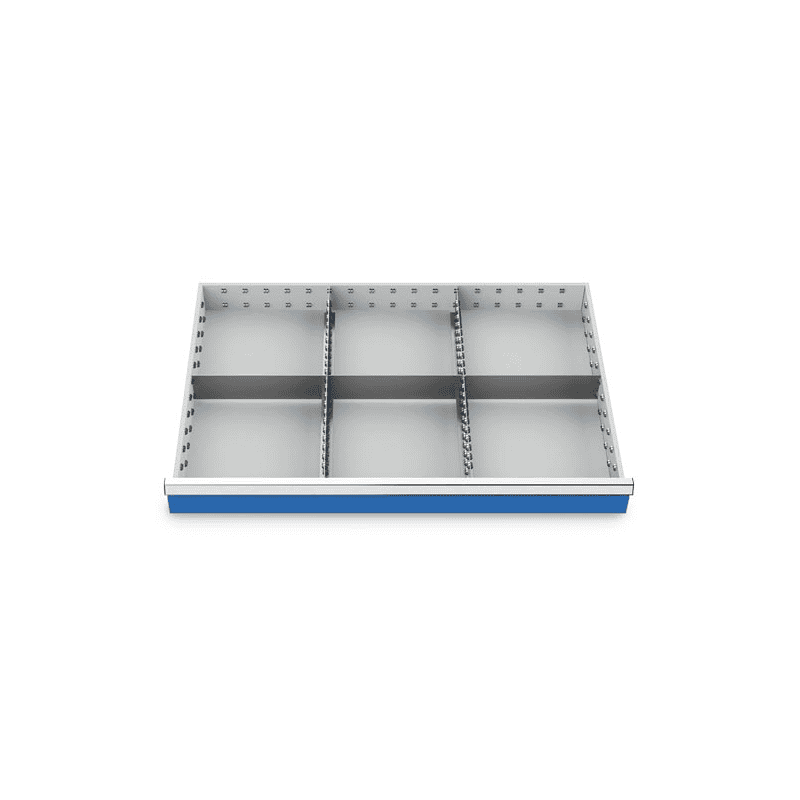 Metalleinteilung Set 5-teilig, R 36-24, Schubladennutzmass 900 x 600 mm, in 4 Blendenhöhen