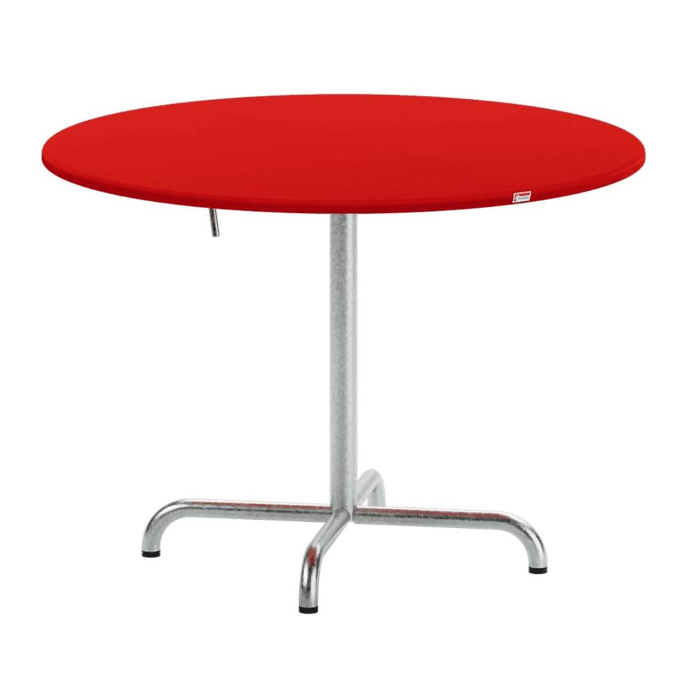 Schaffner Table pliante Davos en fibre de verre, de forme ronde, disponible en plusieurs versions