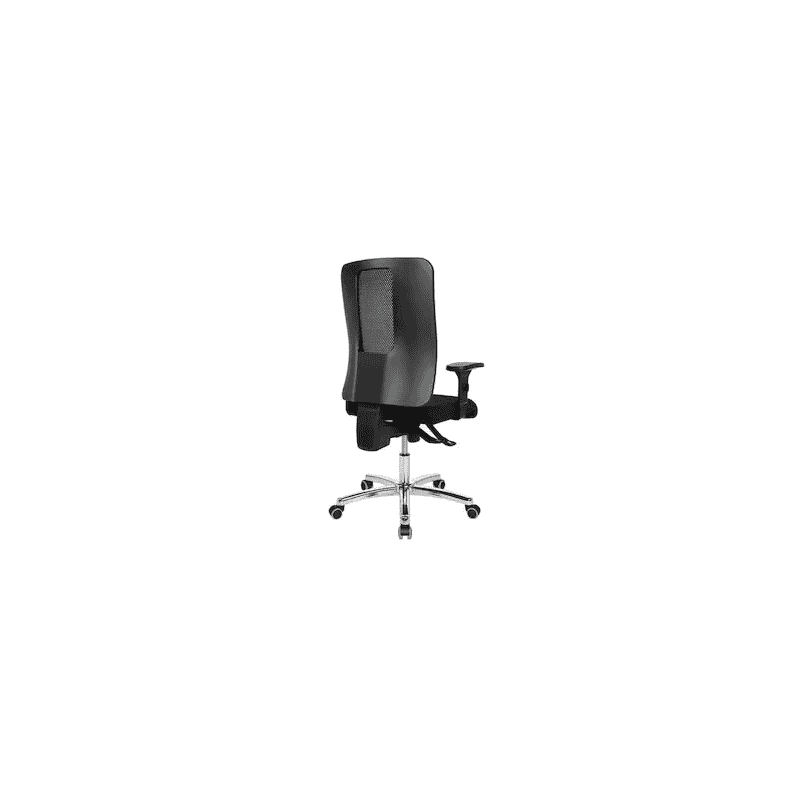 Chaise de bureau Topstar Open X avec dossier en résille et accoudoirs, noir