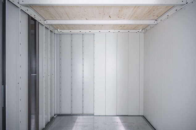 biohort Innenverkleidung grauweiss zu Gerätehaus Neo, Standard- oder Doppeltüre