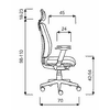 Ergonomischer Bürostuhl Calla mit Ziernaht, stufenlos höhenverstellbar, 500 x 450 mm