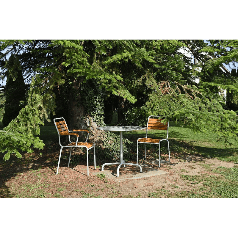 Schaffner Table de jardin ronde Rigi, rabattable et stable, en diverses exécutions