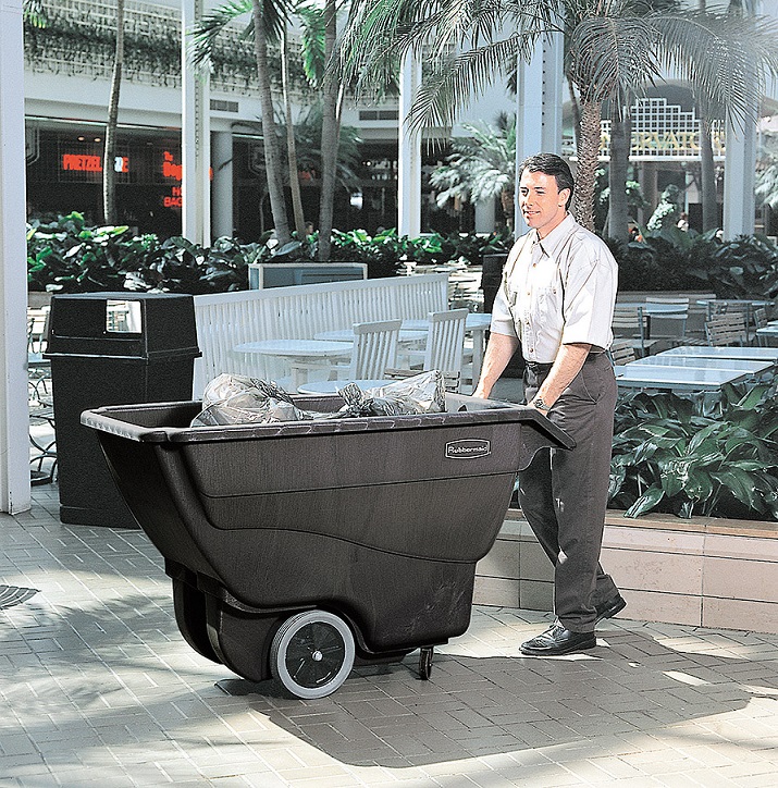 Chariot de transport en vrac en plastique, basculant