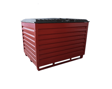 Robuste Materialbox mit Scharnier und Kunststoffdeckel in verschiedenen Grössen