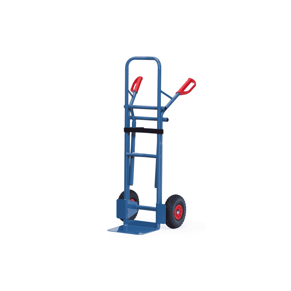 Fetra Diable pour chaises Cadre porteur à accrochage variable, revêtement époxy bleu RAL 5007