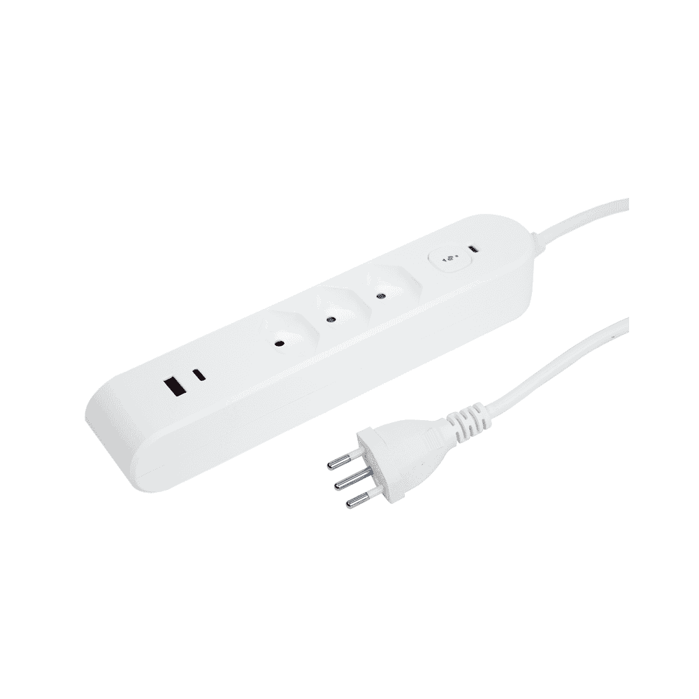 Steffen Steckdosenleiste IQ PRO, T13 Steckdosen, 1 x USB-A (18W), 1 x USB-C PD (20W), 10 A, IP20, 3 m Kabel, diverse Ausführungen