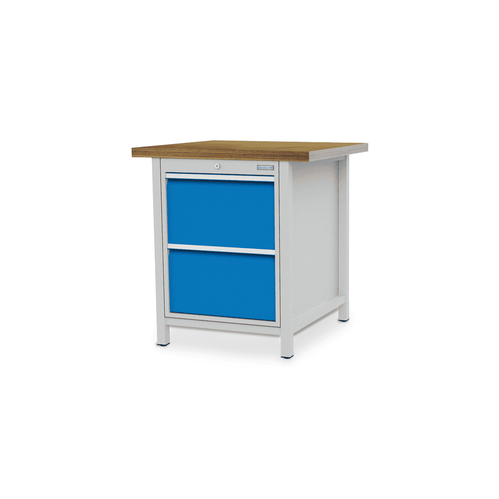 Bedrunka+Hirth Kastenwerkbank mit 2 Schubladen, Tiefe 750 mm, R 18-24