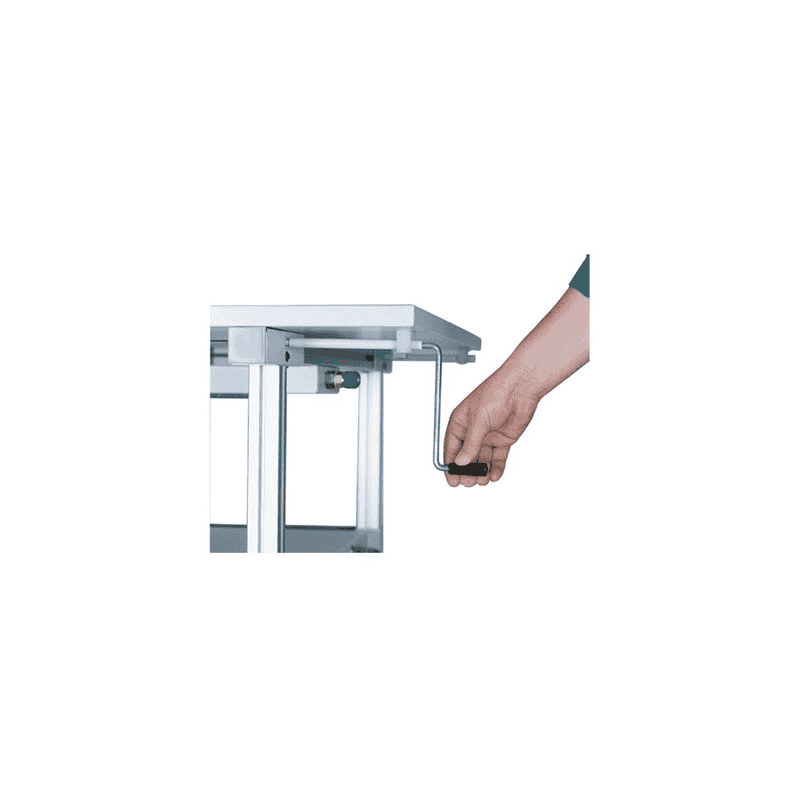 Bedrunka+Hirth Packtisch Komfort, Grundtisch Tiefe 900 mm, höhenverstellbar mit Kurbelverstellung, 1500 x 900 mm