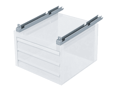Bedrunka+Hirth Supports pour armoires suspendues, pour ergoliner® - profondeur de table 600/750/900 mm