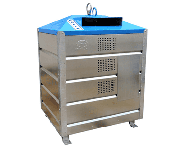 Grosscontainer aus Metall mit 1,5 m3 Inhalt