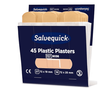 Wasserabweisende Pflaster, Salvequick 6036, Packung à 6 x 45 Stück