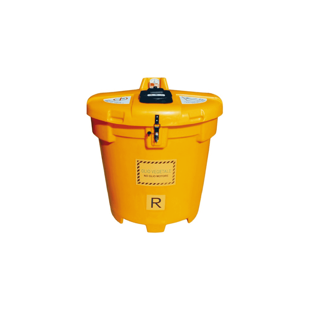 Grossvolumiger Sammelbehälter für gebrauchtes Küchenöl, Oliv Box, Volumen 500 Liter